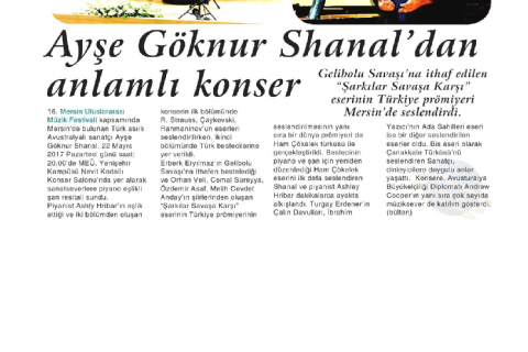 16. Mersin Uluslararası Müzik Festivali