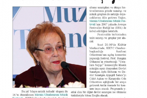 16. Mersin Uluslararası Müzik Festivali