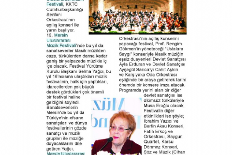 16. Mersin Uluslararası Müzik Festivali