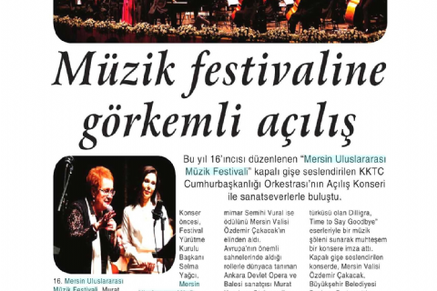 16. Mersin Uluslararası Müzik Festivali