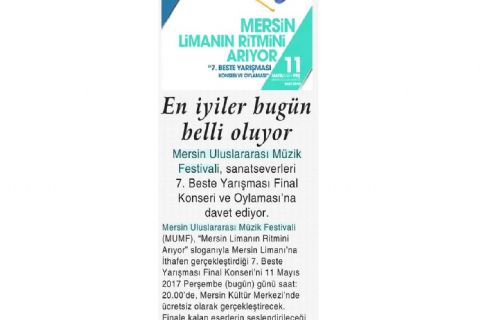 16. Mersin Uluslararası Müzik Festivali