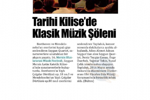 16. Mersin Uluslararası Müzik Festivali