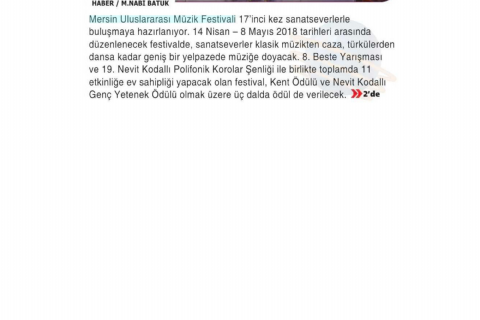 17. Mersin Uluslararası Müzik Festivali