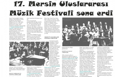 17. Mersin Uluslararası Müzik Festivali