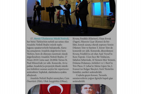17. Mersin Uluslararası Müzik Festivali