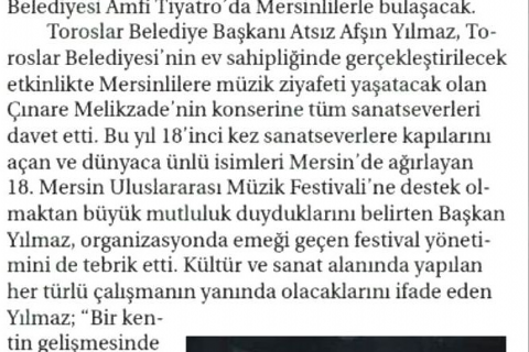 18. Mersin Uluslararası Müzik Festivali