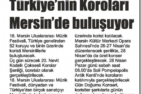 18. Mersin Uluslararası Müzik Festivali