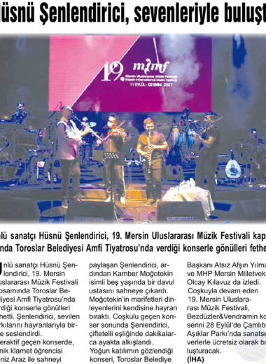 19. Mersin Uluslararası Müzik Festivali