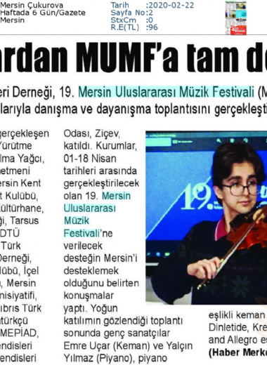 19. Mersin Uluslararası Müzik Festivali