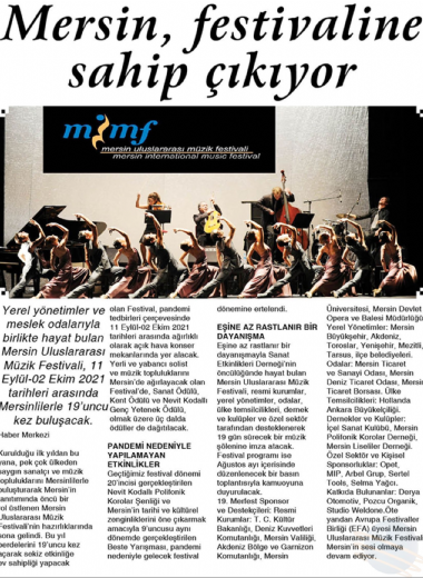 19. Mersin Uluslararası Müzik Festivali