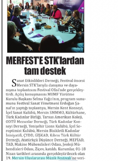 19. Mersin Uluslararası Müzik Festivali