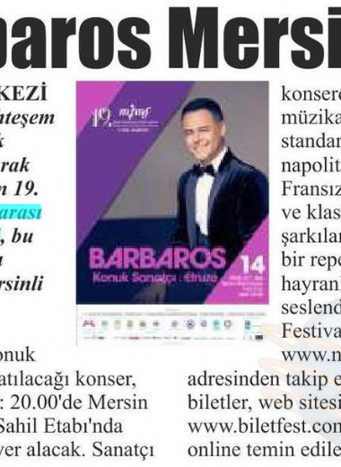 19. Mersin Uluslararası Müzik Festivali