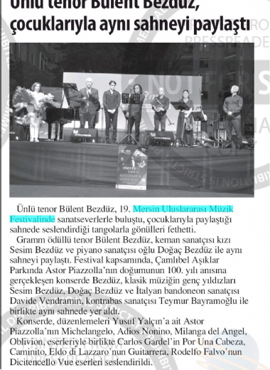 19. Mersin Uluslararası Müzik Festivali