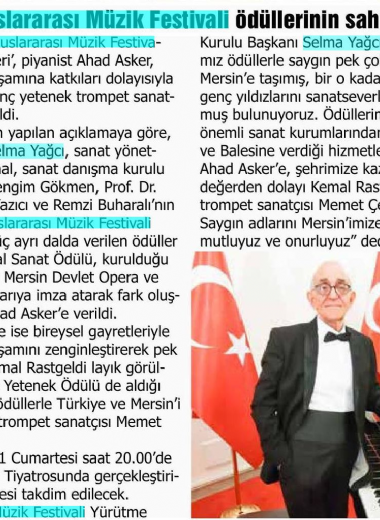 19. Mersin Uluslararası Müzik Festivali