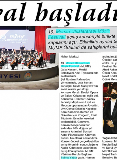 19. Mersin Uluslararası Müzik Festivali