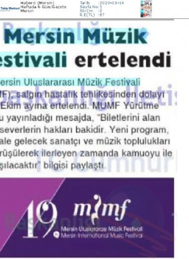 19. Mersin Uluslararası Müzik Festivali