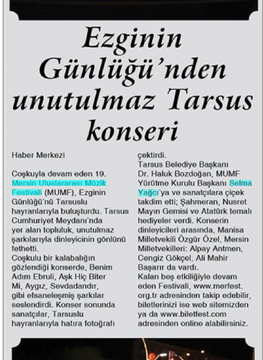 19. Mersin Uluslararası Müzik Festivali