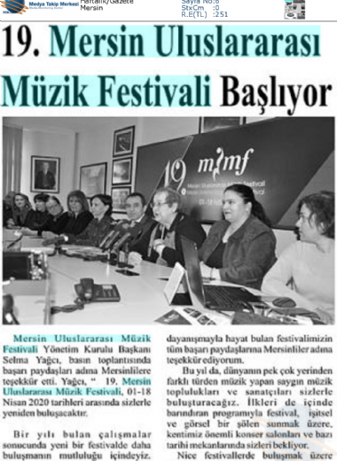 19. Mersin Uluslararası Müzik Festivali