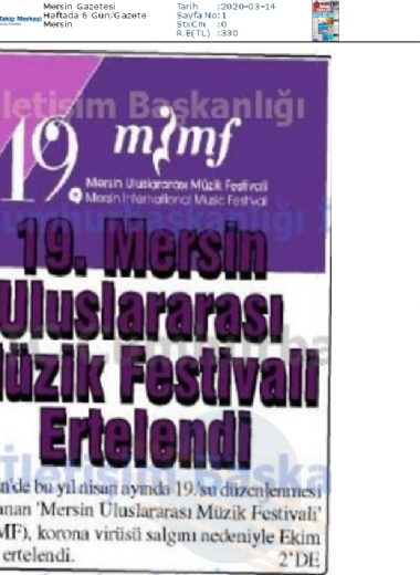 19. Mersin Uluslararası Müzik Festivali