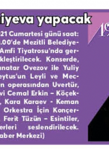 19. Mersin Uluslararası Müzik Festivali