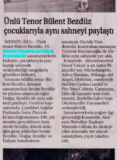 19. Mersin Uluslararası Müzik Festivali
