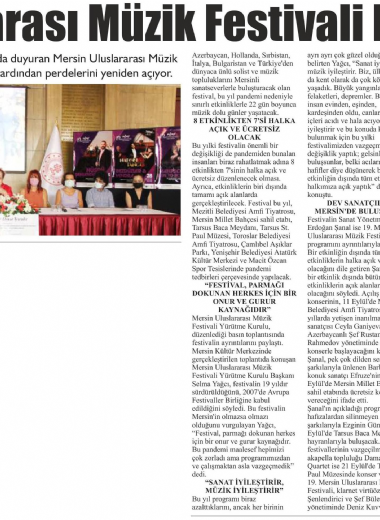 19. Mersin Uluslararası Müzik Festivali