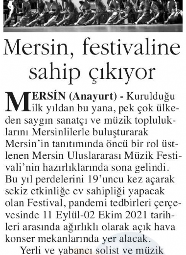 19. Mersin Uluslararası Müzik Festivali