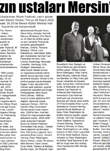 20. Mersin Uluslararası Müzik Festivali