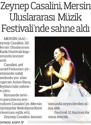 20. Mersin Uluslararası Müzik Festivali