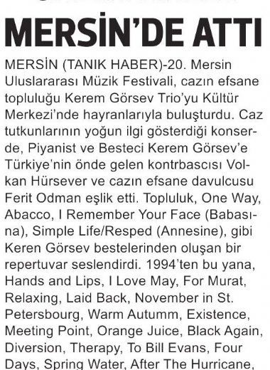 20. Mersin Uluslararası Müzik Festivali