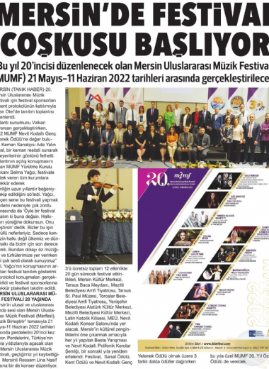 20. Mersin Uluslararası Müzik Festivali