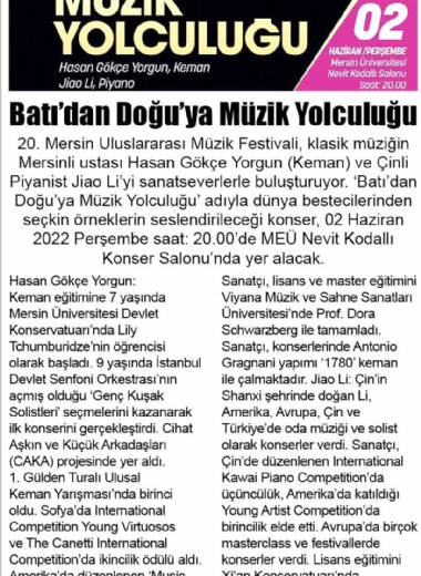 20. Mersin Uluslararası Müzik Festivali