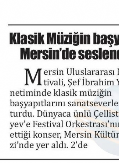 20. Mersin Uluslararası Müzik Festivali