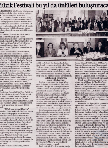 20. Mersin Uluslararası Müzik Festivali